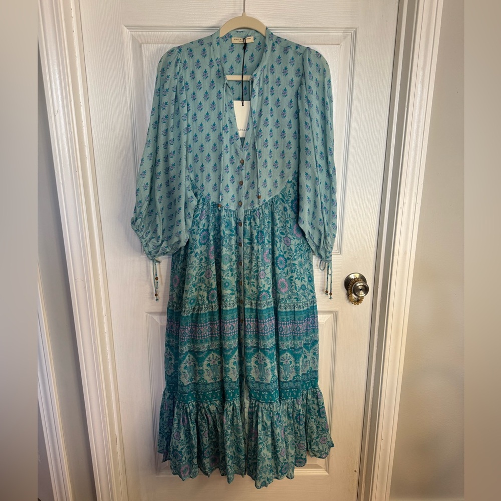 NWT Spell Utopia Short Sleeve Midi Dress
